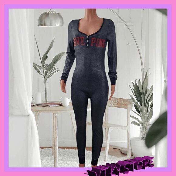 NWT VICTORIA'S SECRET UO "UnIversity Of Oklahoma Onesie Pajama Medium WP7013 NWT - Picture 1 of 13